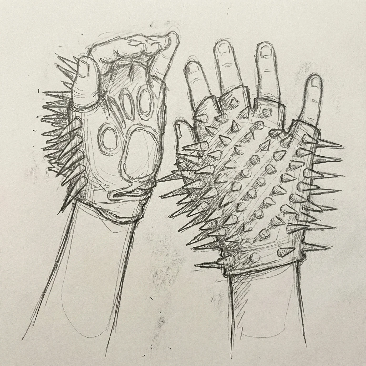 Early sensory glove ideation sketch