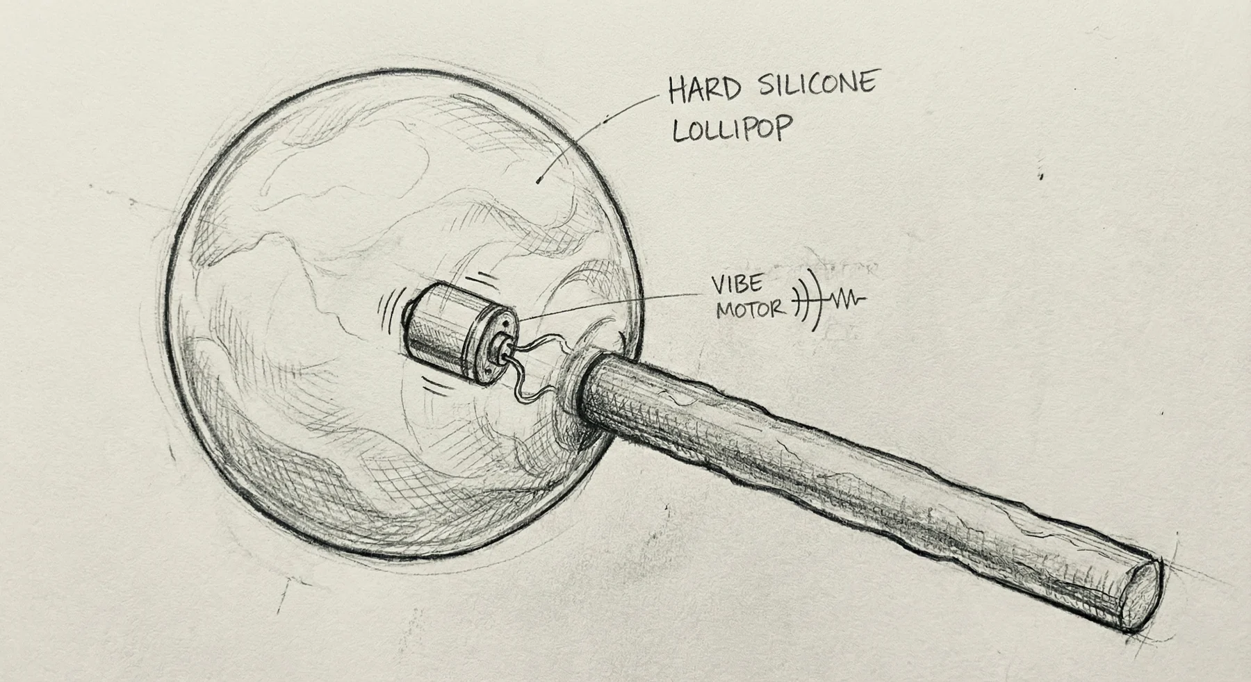 Sketch exploring a handheld sensory pop tool