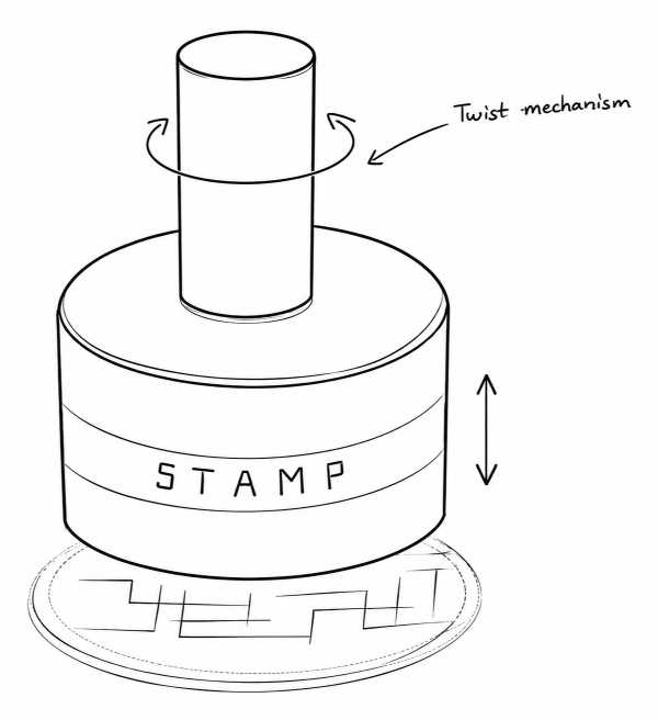 Adjustable stamp concept sketch